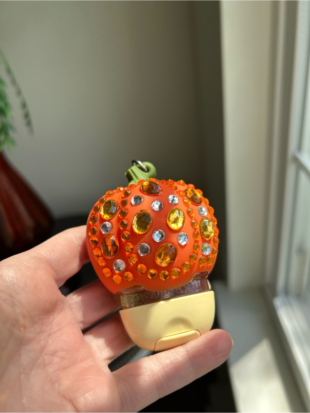 Bath & Body Works Pocket Bac Halloween GEMSTONE PUMPKIN, Hand Sanitizer Holder - Picture 2 of 6